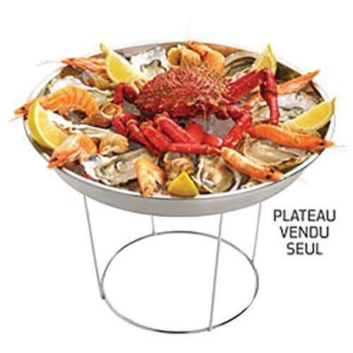 Plateau fruits de mer rond en inox - Roger orfevre