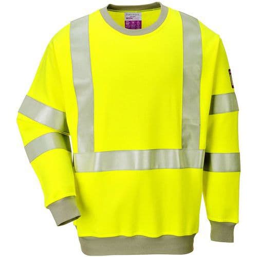 Sweatshirt résistant flamme haute visiblité FR72 - Portwest