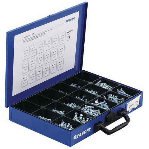 Coffret de vis à tête cylindrique fendue et écrous hexagonaux - 3060 pièces