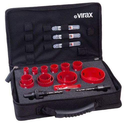 Coffret 12 scies cloches 16-76mm - Virax