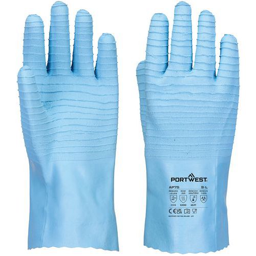 Gants protection chimique B en latex FD - Portwest