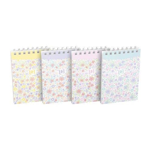 Bloc cahier Oxford Floral intégrale 74X105 140p ligné assorti- Oxford