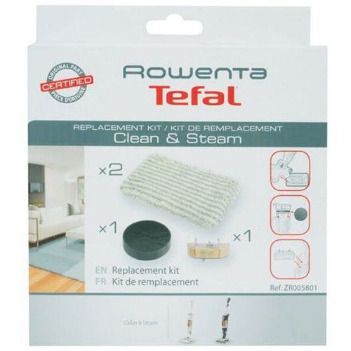 Kit de remplacement lingette filtre et cassette Clean N Steam - SEB