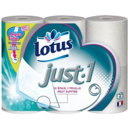 Papier toilette blanc Just 1 - Lotus