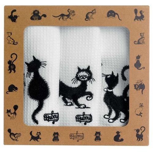 Torchons Dubout Les Chats brodé- 40x60 cm - T-B Maison