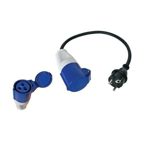 Adaptateur IEC 60309 femelle CEE7 mâle