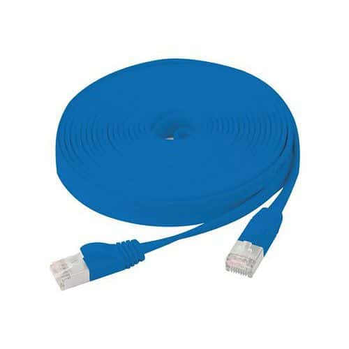 Cordon réseau RJ45 plat CAT 6 U FTP SNG bleu