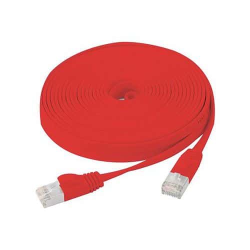 Cordon réseau RJ45 plat CAT 6 U FTP SNG rouge