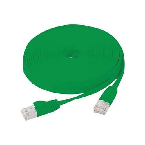 Cordon réseau RJ45 plat CAT 6 U FTP SNG vert