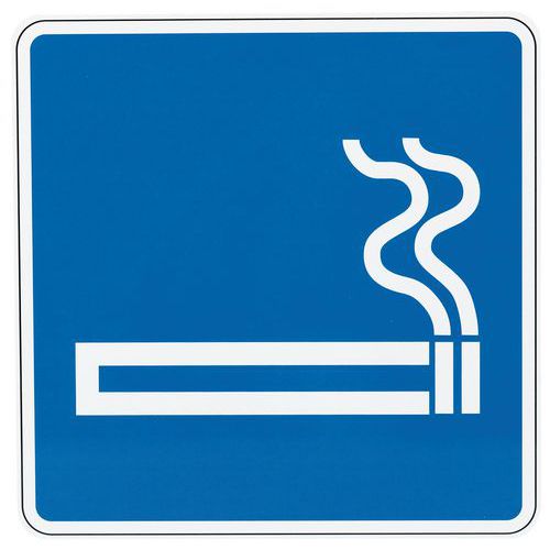 Panneau indication Zone fumeur aluminium - Manutan Expert