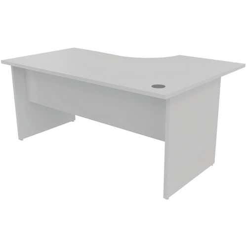 Bureau compact - Piétement panneau - Gris - Manutan Expert