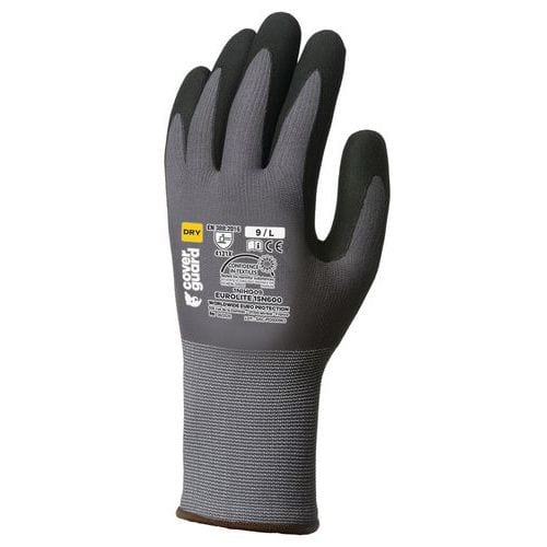 Gants Eurolite 15N600 15G paume enduite nitrile - Coverguard