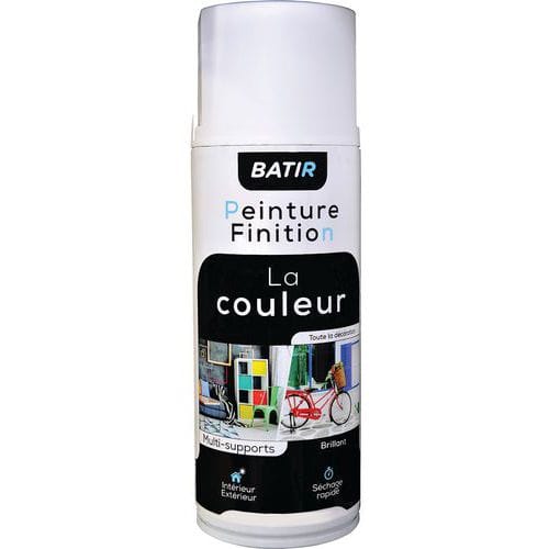 Peinture en aérosol 400 ml - Blanc brillant, mat ou satinée - Batir