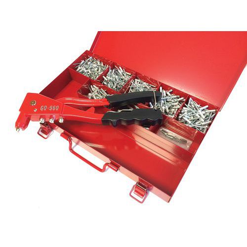 Coffret pince à riveter et rivets GO9600 Multi - Degometal