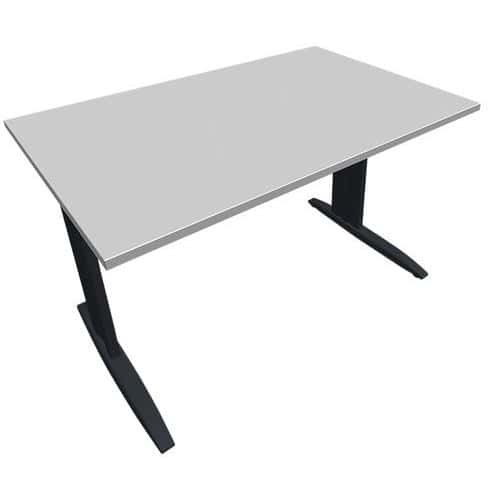 Table en pied L avec carter L160 cm - Idol - Eol