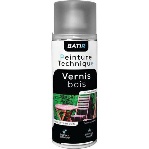 Aérosol vernis bois brillant, satin- 400mL - Batir