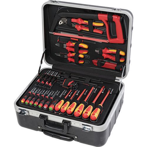 Valise trolley maintenance - 128 outils isoles 1000 volts - Sam