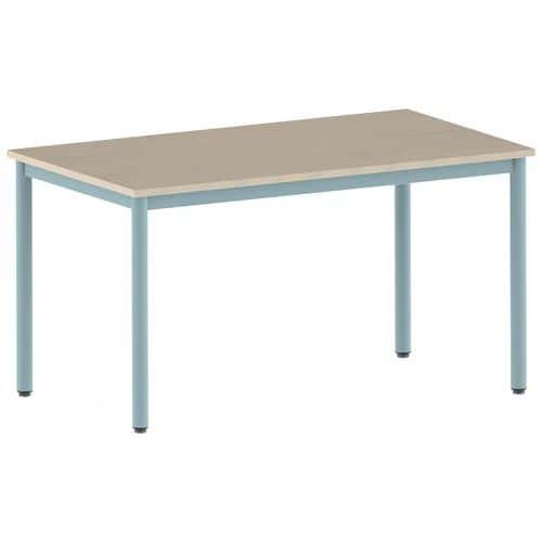 Table Carélie rectangulaire 140 x 80 cm fixe 4 pieds stratifié