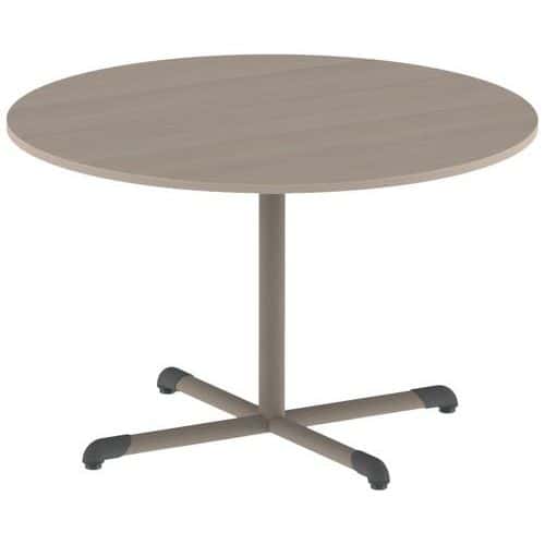 Table Bandana ronde Ø 120 cm fixe dégagement latéral stratifié