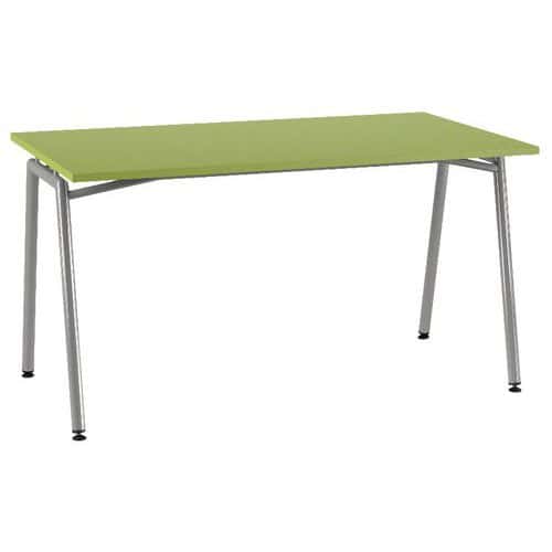 Table Ella rectangulaire T6 fixe 4 pieds stratifié ABS Mobidecor