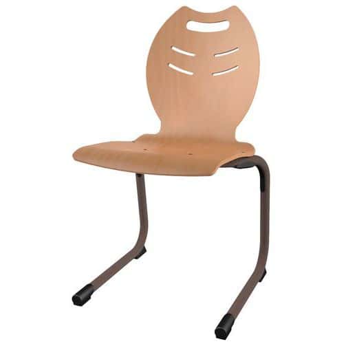 Chaise Sofia AST coque Anory bois naturel ou teinté Mobidecor