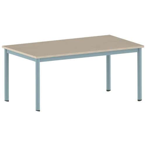 Table Carélie rectangulaire 140 x 80 cm mobile 4 pieds stratifié