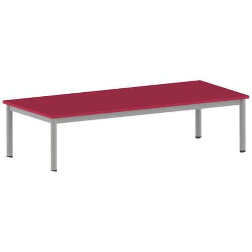 Table Carélie rectangulaire 180 x 80 cm mobile 4 pieds stratifié