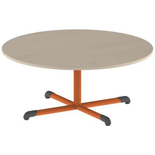 Table Bandana ronde Ø 120 cm fixe dégagement latéral stratifié