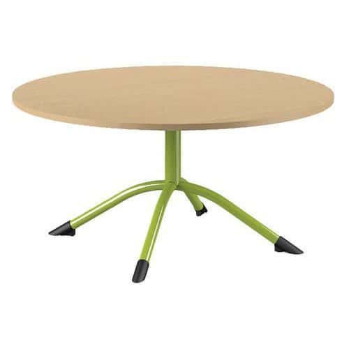 Table Sara ronde Ø 120 cm fixe piètement central stratifié Mobidecor