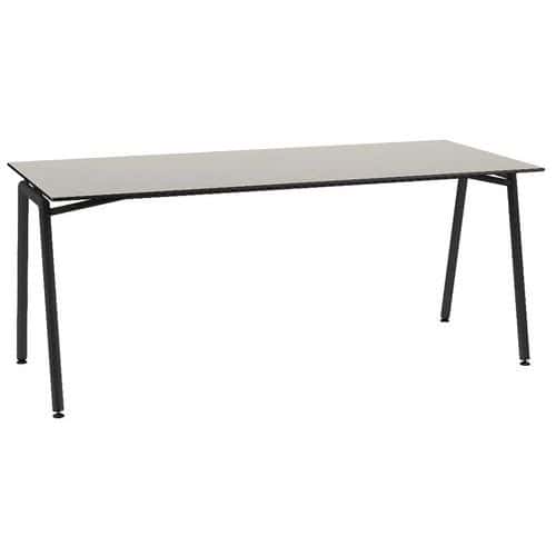 Table Ella rectangulaire T6 fixe 4 pieds stratifié compact Mobidecor