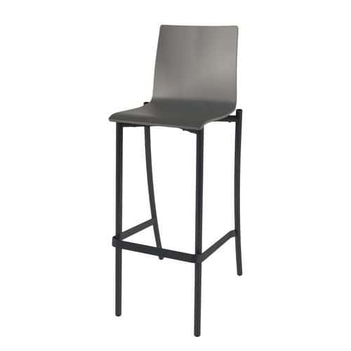 Tabouret Best 4 pieds hauteur 80 cm coque bois naturel ou teinté