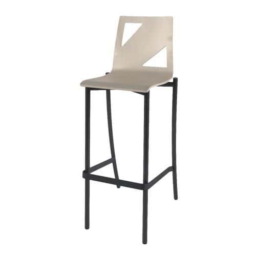 Tabouret Best 4 pieds hauteur 80 cm coque Moda bois naturel ou teinté