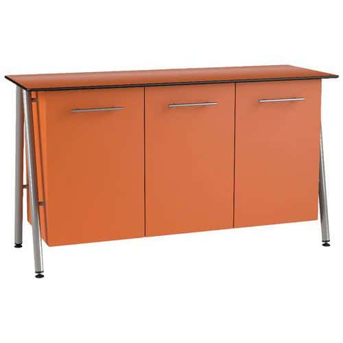 Buffet Ella 3 portes plateau stratifié compact Mobidecor