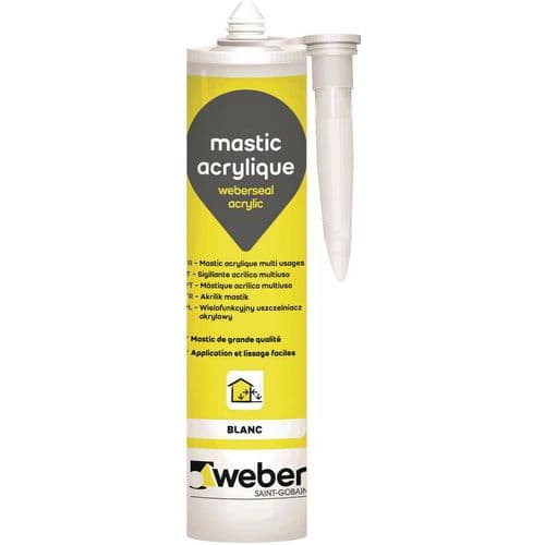 Mastic multi usages acrylique - Weberseal 300 mL