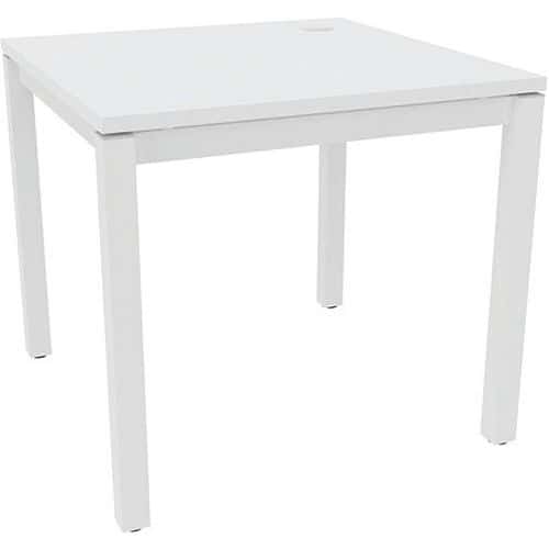 Bureau droit X4 blanc / pied blanc