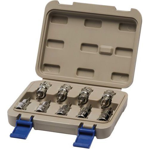 Coffret douilles tournevis Torx 1/2 9 pièces - Irimo