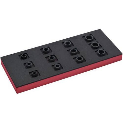 Jeu douilles 1/2 module mousse 1/3 Fit&Go 12 pièces - Bahco