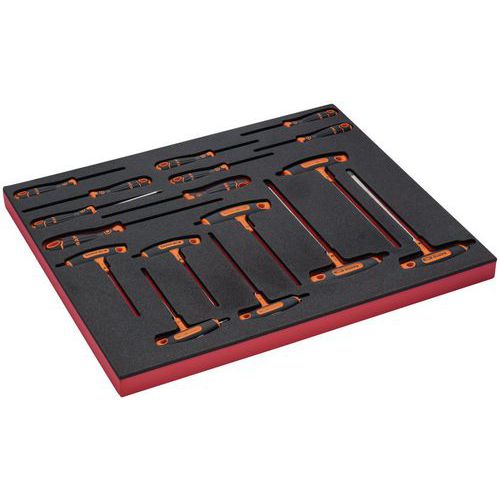 Jeu tournevis module mousse 3/3 Fit&Go 17  pièces - Bahco