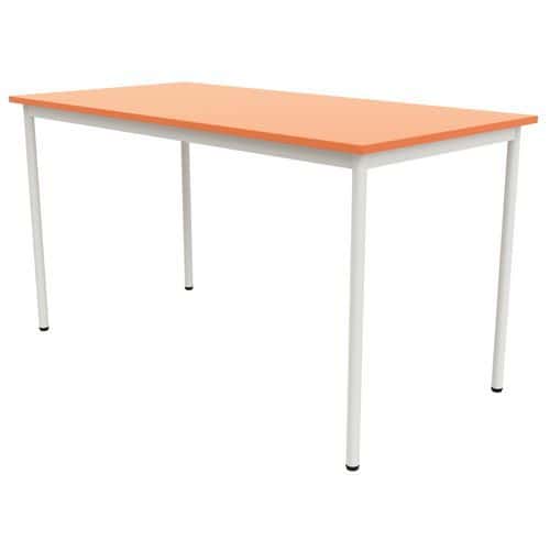 Table 4 pieds droits 140 x 80 cm stratifié ABS