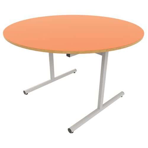 Table dégagement latéral ronde Ø 120 cm stratifié ABS