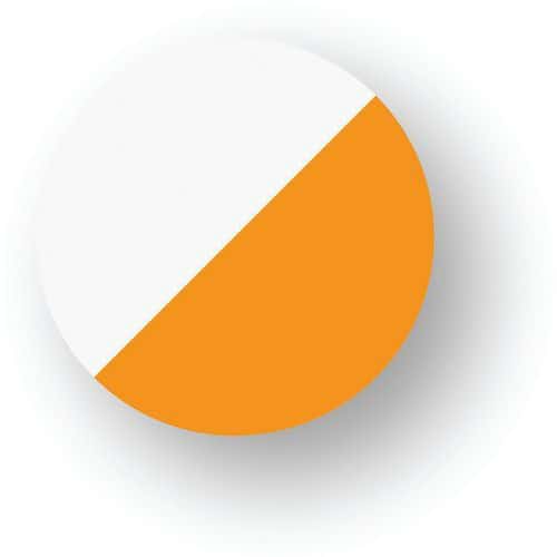 Rond adhésif de marquage au sol LeanStripe - Orange/Blanc - Ergomat