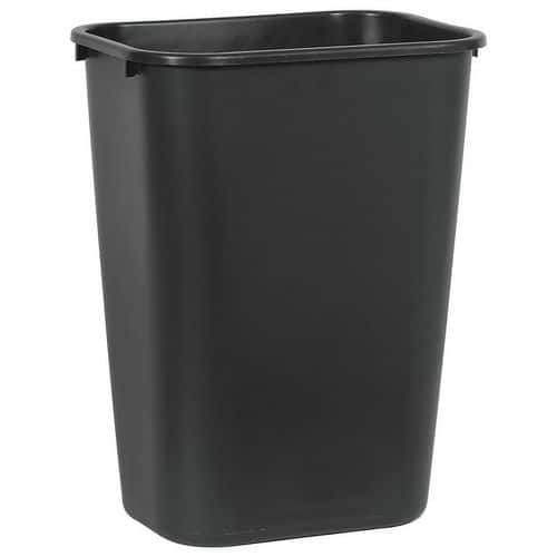 Conteneur rectangulaire noir pour bureau individuel - 39L - Rubbermaid