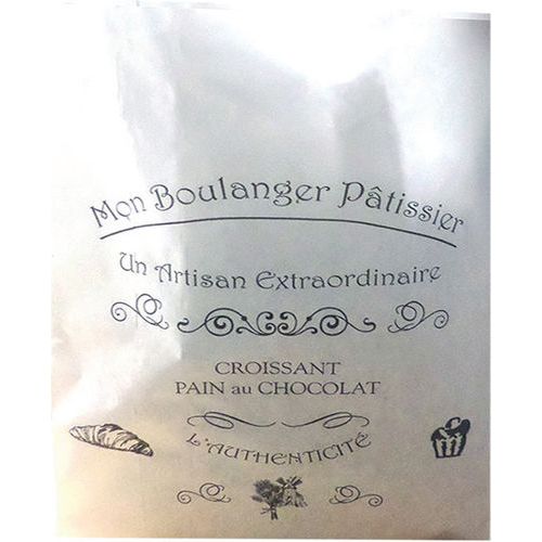 Sac à croissant kraft blanc imprimé