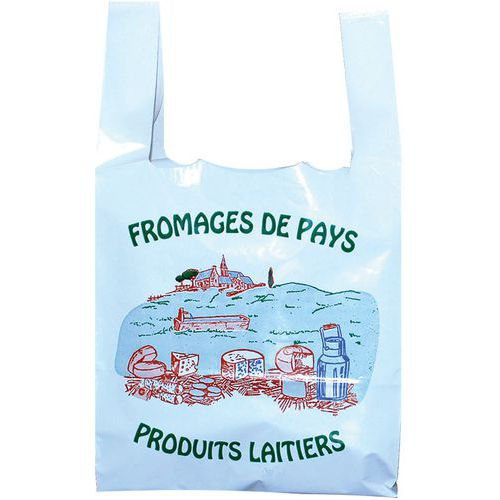 Sac bretelle réutilisable - Décor: Fromagerie 50µ