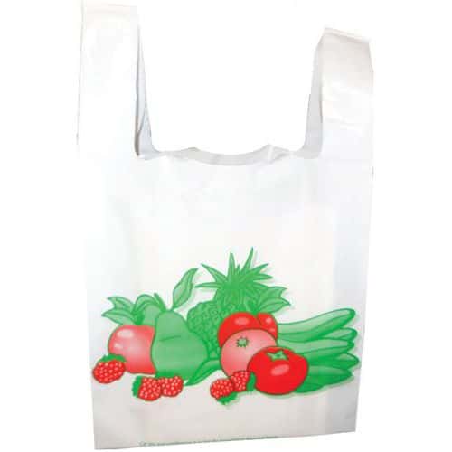 Sac bretelle - Décor : Fruits et légumes 50µ