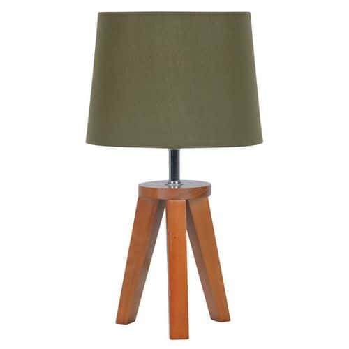 Lampe bois khaki Corep YOGA H33.5 cm