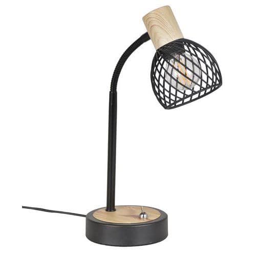 Lampe métal Corep KENTO H33 cm noir