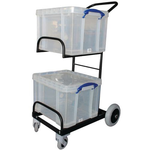 Chariot de distribution compact 2 bacs couvercle poignée - Outil Océan