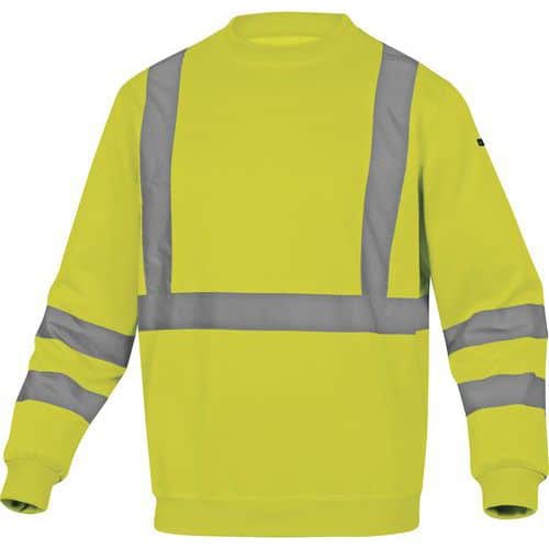 Sweat molleton polyester coton haute visibilite - Delta Plus