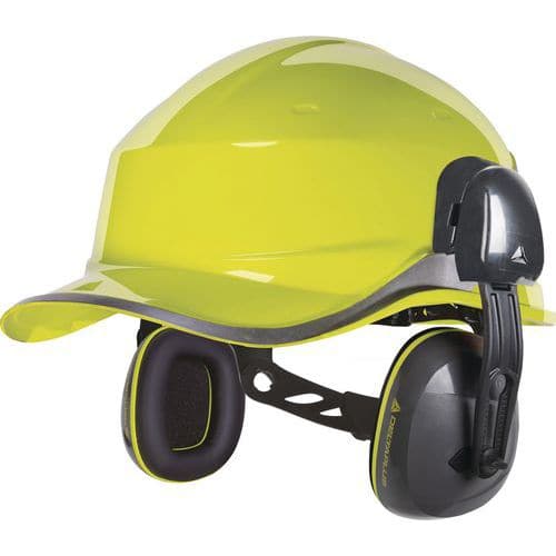 Coquilles antibruit pour casque de chantier SNR 26 dB - Delta Plus